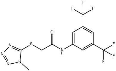 N-[3,5-BIS(TRIFLUOROMETHYL)PHENYL]-2-[(1-METHYL-1H-1,2,3,4-TETRAAZOL-5-YL)SULFANYL]ACETAMIDE Struktur