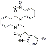 2-[(Z)-(5-BROMO-2-OXO-1,2-DIHYDRO-3H-INDOL-3-YLIDENE)METHYL]-3-(2-NITROPHENYL)QUINAZOLIN-4(3H)-ONE Struktur