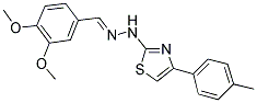 3,4-DIMETHOXYBENZALDEHYDE [4-(4-METHYLPHENYL)-1,3-THIAZOL-2-YL]HYDRAZONE Struktur