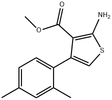 2-AMINO-4-(2,4-DIMETHYLPHENYL)THIOPHENE-3-CARBOXYLIC ACID METHYL ESTER Struktur