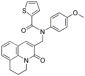 N-[(2,3-DIHYDRO-5-OXO-(1H,5H)-BENZO[IJ]QUINOLIZIN-6-YL)METHYL]-N-(4-METHOXYPHENYL)THIOPHENE-2-CARBOXAMIDE Struktur