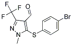 5-[(4-BROMOPHENYL)SULFANYL]-1-METHYL-3-(TRIFLUOROMETHYL)-1H-PYRAZOLE-4-CARBALDEHYDE Struktur