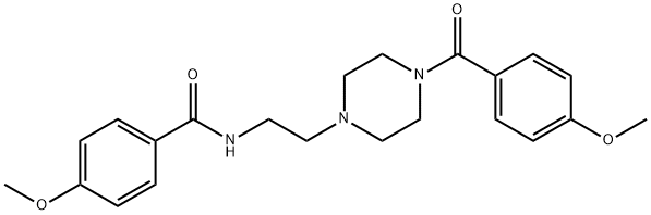 4-METHOXY-N-(2-[4-(4-METHOXYBENZOYL)PIPERAZINO]ETHYL)BENZENECARBOXAMIDE Struktur