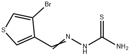 2-[(E)-(4-BROMO-3-THIENYL)METHYLIDENE]-1-HYDRAZINECARBOTHIOAMIDE Struktur