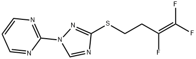 1-(2-PYRIMIDINYL)-1H-1,2,4-TRIAZOL-3-YL 3,4,4-TRIFLUORO-3-BUTENYL SULFIDE Struktur