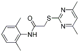 N-(2,6-DIMETHYLPHENYL)-2-[(4,6-DIMETHYLPYRIMIDIN-2-YL)THIO]ACETAMIDE Struktur