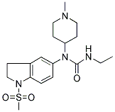 N-[2,3-DIHYDRO-1-(METHYLSULPHONYL)-(1H)-INDOL-5-YL]-N'-ETHYL-N-(1-METHYLPIPERIDIN-4-YL)UREA Struktur