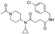 N-(1-ACETYLPIPERIDIN-4-YL)-4-[(4-CHLOROBENZYL)AMINO]-N-CYCLOPROPYL-4-OXOBUTANAMIDE Struktur