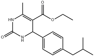 ETHYL 4-(4-ISOBUTYLPHENYL)-6-METHYL-2-OXO-1,2,3,4-TETRAHYDRO-5-PYRIMIDINECARBOXYLATE Struktur