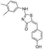 (5E)-2-[(3,4-DIMETHYLPHENYL)AMINO]-5-(4-HYDROXYBENZYLIDENE)-1,3-THIAZOL-4(5H)-ONE Struktur