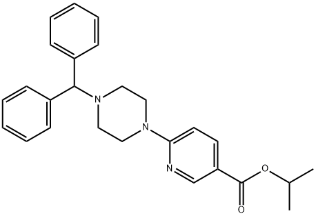 ISOPROPYL 6-(4-BENZHYDRYLPIPERAZINO)NICOTINATE Struktur