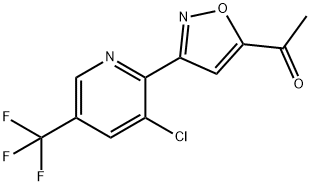 1-(3-[3-CHLORO-5-(TRIFLUOROMETHYL)-2-PYRIDINYL]-5-ISOXAZOLYL)-1-ETHANONE Struktur