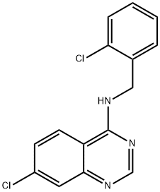 7-CHLORO-N-(2-CHLOROBENZYL)-4-QUINAZOLINAMINE Struktur