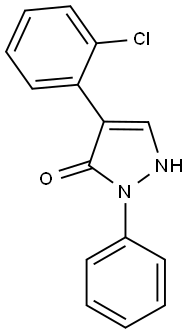 4-(2-CHLOROPHENYL)-2-PHENYL-1,2-DIHYDRO-3H-PYRAZOL-3-ONE Struktur