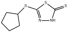 5-(CYCLOPENTYLSULFANYL)-1,3,4-THIADIAZOL-2-YLHYDROSULFIDE Struktur