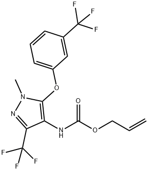 ALLYL N-(1-METHYL-3-(TRIFLUOROMETHYL)-5-[3-(TRIFLUOROMETHYL)PHENOXY]-1H-PYRAZOL-4-YL)CARBAMATE Struktur