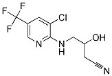 4-([3-CHLORO-5-(TRIFLUOROMETHYL)-2-PYRIDINYL]AMINO)-3-HYDROXYBUTANENITRILE Struktur