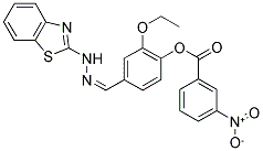 (Z)-4-((2-(BENZO[D]THIAZOL-2-YL)HYDRAZONO)METHYL)-2-ETHOXYPHENYL 3-NITROBENZOATE Struktur