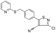 3-CHLORO-5-(4-[(PYRIDIN-2-YLTHIO)METHYL]PHENYL)ISOTHIAZOLE-4-CARBONITRILE Struktur