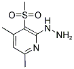 2-HYDRAZINO-4,6-DIMETHYL-3-(METHYLSULFONYL)PYRIDINE Struktur