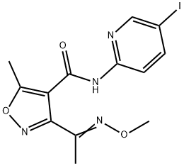 N-(5-IODO-2-PYRIDINYL)-3-(METHOXYETHANIMIDOYL)-5-METHYL-4-ISOXAZOLECARBOXAMIDE Struktur