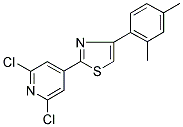 2,6-DICHLORO-4-[4-(2,4-DIMETHYLPHENYL)-1,3-THIAZOL-2-YL]PYRIDINE Struktur