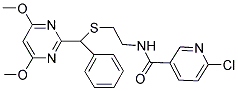 6-CHLORO-N-[2-[A-(4,6-DIMETHOXYPYRIMIDIN-2-YL)BENZYLTHIO]ETHYL]PYRIDINE-3-CARBOXAMIDE Struktur