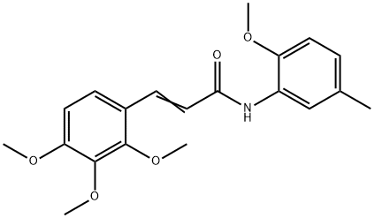 N-(2-METHOXY-5-METHYLPHENYL)-3-(2,3,4-TRIMETHOXYPHENYL)ACRYLAMIDE Struktur