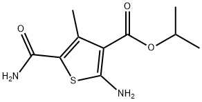 2-AMINO-5-CARBAMOYL-4-METHYL-THIOPHENE-3-CARBOXYLIC ACID ISOPROPYL ESTER Struktur