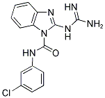 [1-(3-CHLOROPHENYLCARBAMOYL)-1H-BENZO[D]IMIDAZOL-2-YL]GUANIDINE Struktur