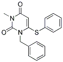 1-BENZYL-2,4-DIOXO-3-METHYL-6-PHENYLTHIO-1,2,3,4-TETRAHYDROPYRIMIDINE Struktur