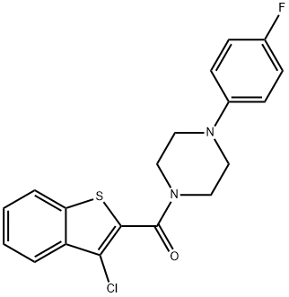 (3-CHLORO-1-BENZOTHIOPHEN-2-YL)[4-(4-FLUOROPHENYL)PIPERAZINO]METHANONE Struktur