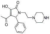 4-ACETYL-3-HYDROXY-5-PHENYL-1-(2-PIPERAZIN-1-YLETHYL)-1,5-DIHYDRO-2H-PYRROL-2-ONE Struktur