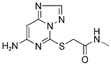 2-[(7-AMINO[1,2,4]TRIAZOLO[1,5-C]PYRIMIDIN-5-YL)THIO]-N-METHYLACETAMIDE Struktur