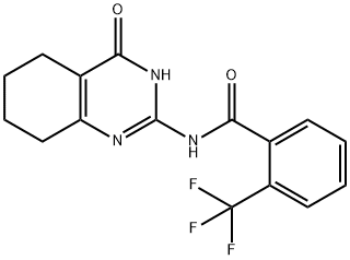 N-(4-OXO-3,4,5,6,7,8-HEXAHYDRO-2-QUINAZOLINYL)-2-(TRIFLUOROMETHYL)BENZENECARBOXAMIDE Struktur