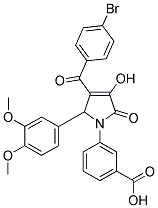 3-(3-(4-BROMOBENZOYL)-2-(3,4-DIMETHOXYPHENYL)-4-HYDROXY-5-OXO-2H-PYRROL-1(5H)-YL)BENZOIC ACID Struktur