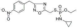 [3-(4-NITROBENZYL)-1,2,4-OXADIAZOL-5-YLMETHYLTHIO]CYCLOPROPYLAMIDO ETHYLPHOSPHATE Struktur