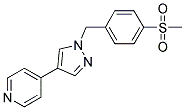 4-[1-(4-(METHYLSULPHONYL)BENZYL)-(1H)-PYRAZOL-4-YL]PYRIDINE Struktur