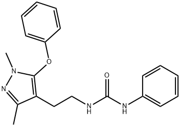 N-[2-(1,3-DIMETHYL-5-PHENOXY-1H-PYRAZOL-4-YL)ETHYL]-N'-PHENYLUREA Struktur