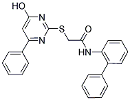 N-1,1'-BIPHENYL-2-YL-2-[(4-HYDROXY-6-PHENYLPYRIMIDIN-2-YL)THIO]ACETAMIDE Struktur