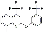 8-METHYL-4-(TRIFLUOROMETHYL)-2-QUINOLINYL 3-(TRIFLUOROMETHYL)PHENYL ETHER Struktur