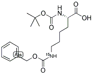 N-ALPHA-(TERT-BUTOXYCARBONYL)-N-EPSILON-(CARBOBENZYLOXY)-L-LYSINE-EPSILON-15N Struktur