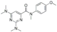 2,6-BIS(DIMETHYLAMINO)-N-(4-METHOXYPHENYL)-N-METHYLPYRIMIDINE-4-CARBOXAMIDE Struktur