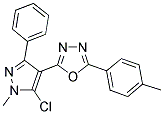 2-(5-CHLORO-1-METHYL-3-PHENYL-1H-PYRAZOL-4-YL)-5-(4-METHYLPHENYL)-1,3,4-OXADIAZOLE Struktur