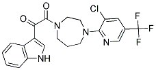 2-(4-(3-CHLORO-5-(TRIFLUOROMETHYL)(2-PYRIDYL))(1,4-DIAZAPERHYDROEPINYL))-1-INDOL-3-YLETHANE-1,2-DIONE Struktur