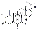 17ALPHA-HYDROXY[1,2,6,7-3H] PROGESTERONE Struktur