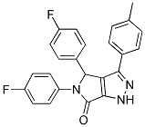 4,5-BIS(4-FLUOROPHENYL)-3-(4-METHYLPHENYL)-4,5-DIHYDROPYRROLO[3,4-C]PYRAZOL-6(1H)-ONE Struktur