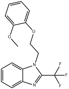 1-[2-(2-METHOXYPHENOXY)ETHYL]-2-(TRIFLUOROMETHYL)-1H-BENZIMIDAZOLE Struktur