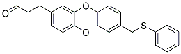 3-(4-METHOXY-3-(4-[(PHENYLTHIO)METHYL]PHENOXY)PHENYL)PROPANAL Struktur