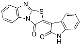 (2E)-2-(2-OXO-1,2-DIHYDRO-3H-INDOL-3-YLIDENE)[1,3]THIAZOLO[3,2-A]BENZIMIDAZOL-3(2H)-ONE Struktur